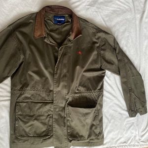 Leather collar army green Holloway Chore Jacket